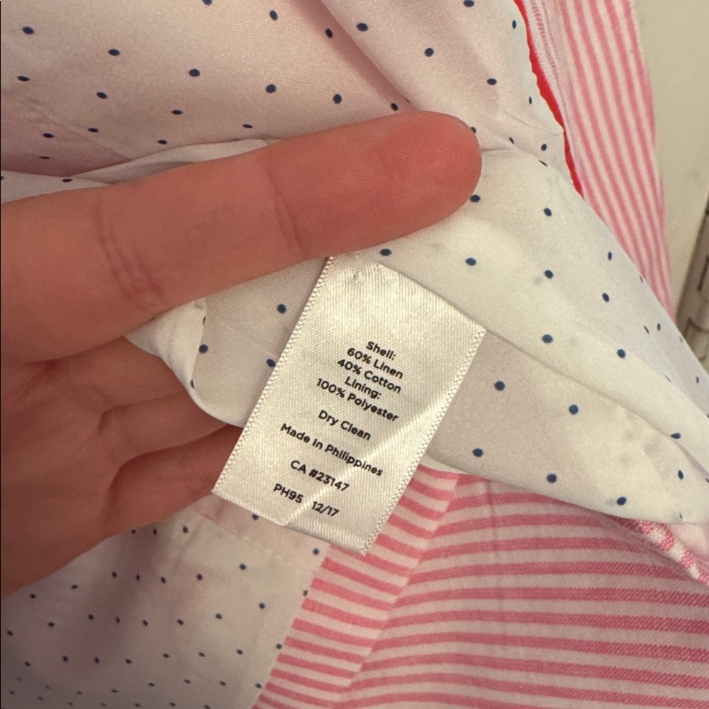 Talbots Pink and White Pinstripe Blazer - Picture 4 of 5